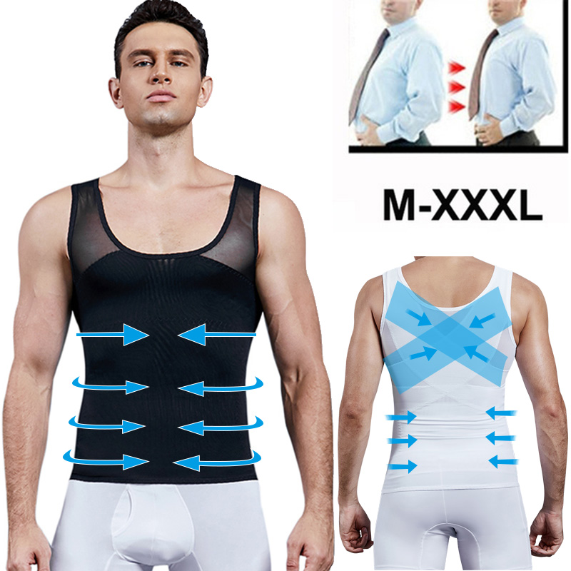 Crossfit Weight Vest - 남자 shapewear 가슴 압축 셔츠 산부인과