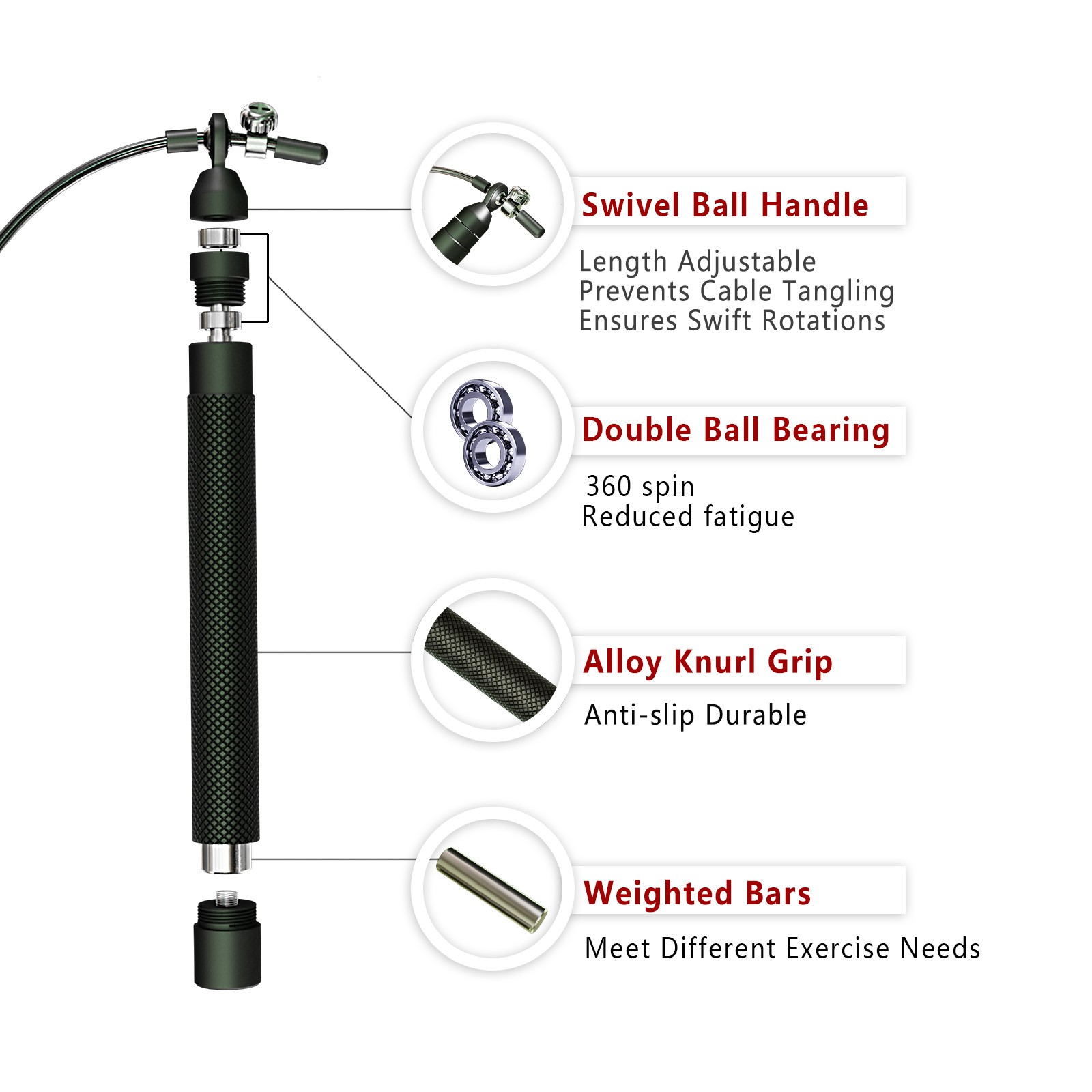 Crossfit 가중 줄넘기 체육관 피트니스 스포츠,  - Crossfit Equipment 리뷰 및 가격