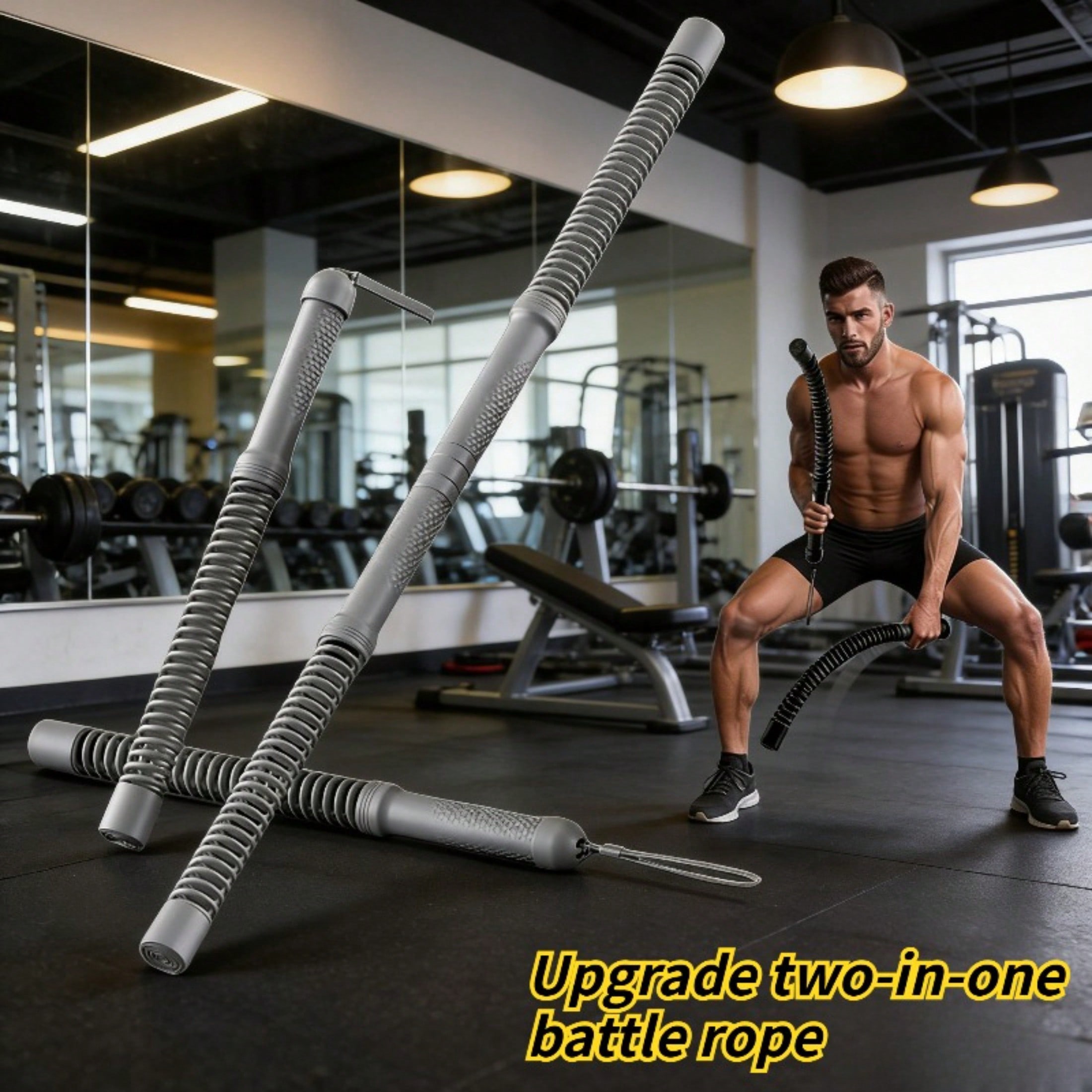 2-in-1 업그레이드 무선 배틀 로프 파워 트위스터  - Crossfit Equipment 리뷰 및 가격
